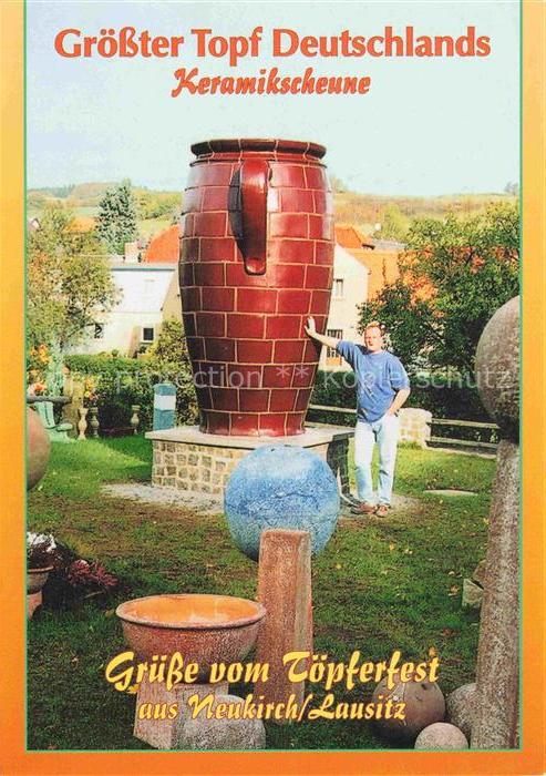 Neukirch  Lausitz Toepferfest Keramikscheune Groesster Topf Deutschlands