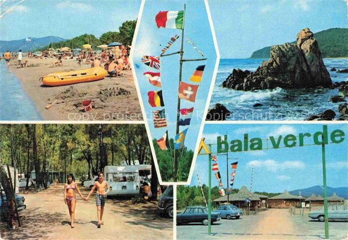 Punta Ala Grosseto IT Strandpartie Camping Baia verde Felsen