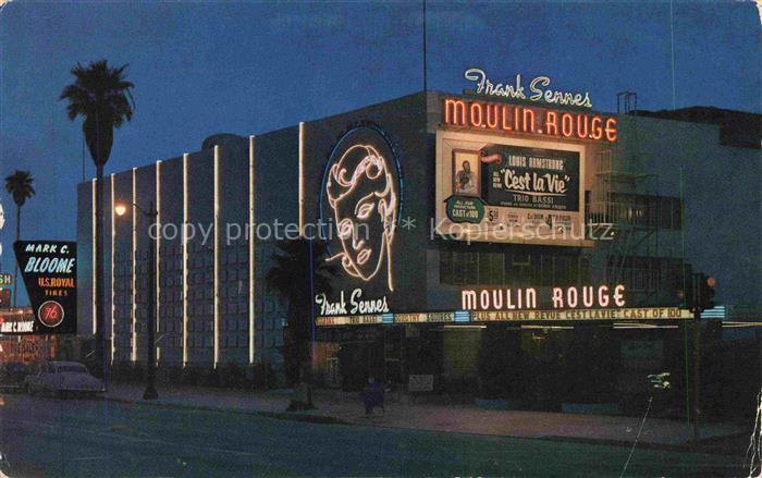 HOLLYWOOD  Los Angeles California USA Moulin Rouge Sunset Boulevard at night