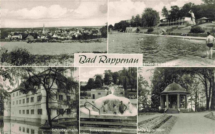 Bad Rappenau Panorama Soleschwimmbad Schloss Kurheim Musikpavillon