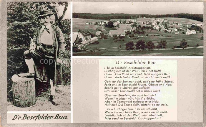 Besenfeld Seewald Freudenstadt BW Panorama D'r Besefelder Bua Gedicht Bromsilber