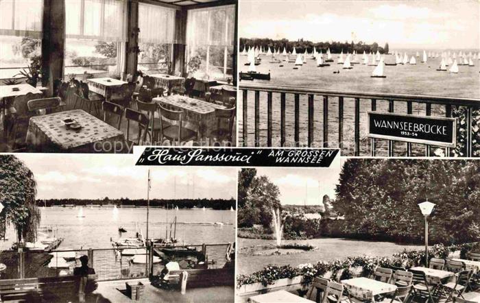 Wannsee STEGLITZ-ZEHLENDORF BERLIN Restaurant Café Haus Sanssouci Terrasse Wanns