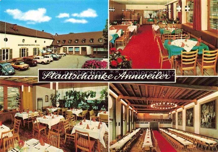 Annweiler Trifels Stadtschaenke Annweiler mit historischem Hohenstaufensaal Rest