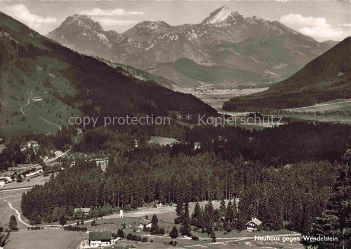 Neuhaus Schliersee Panorama Blick ggegen Wendelstein Bayerische Alpen