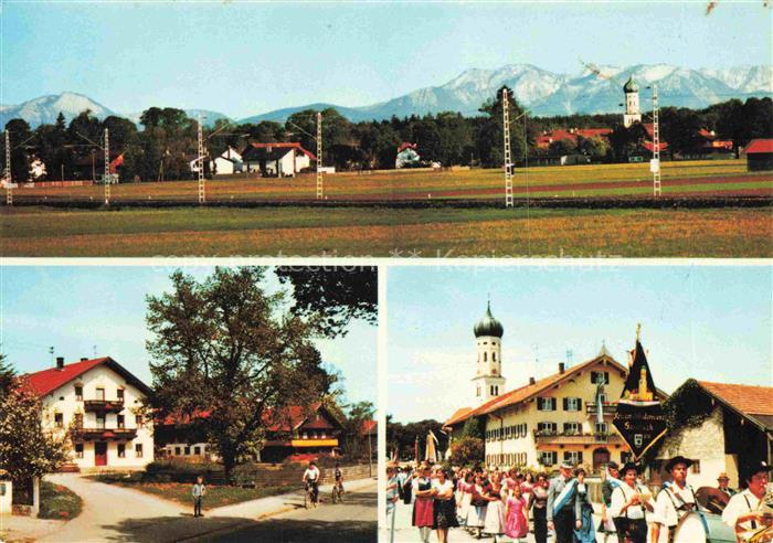 Sauerlach Panorama Alpenblick Ortszentrum Festumzug