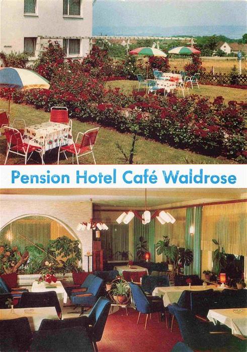 BAD OEYNHAUSEN NRW Pension Hotel Café Waldrose Gastraum Garten