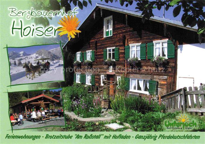 Unterjoch Bad Hindelang Bergbauernhof Hoiser Brotzeit Am Rossstall Pferdekutschf