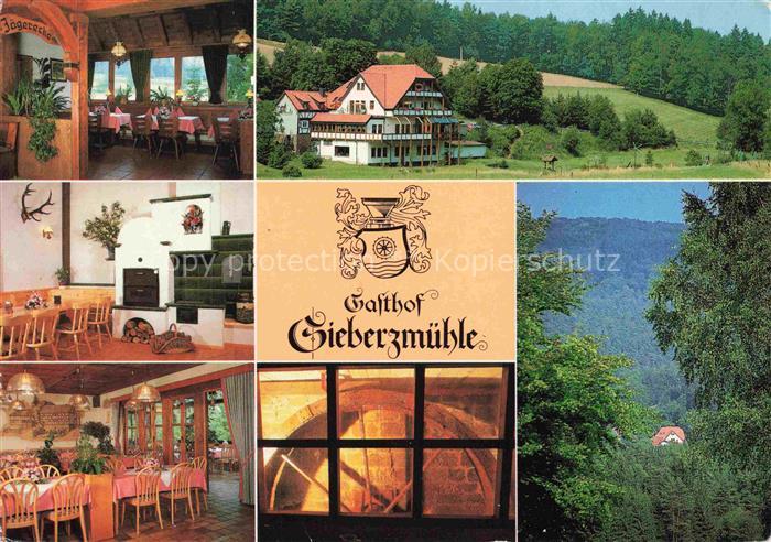 Hosenfeld Gasthof Sieberzmuehle Gastraum Kamin Natur