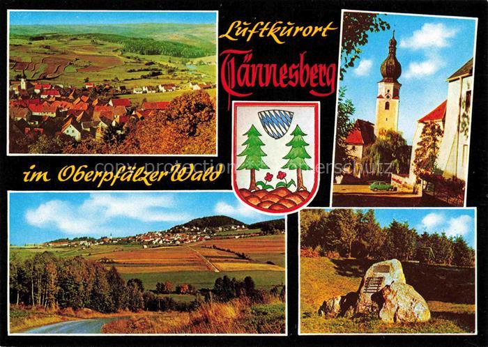 Taennesberg Neustadt Waldnaab Bayern Panorama Luftkurort Kirche Gedenkstein