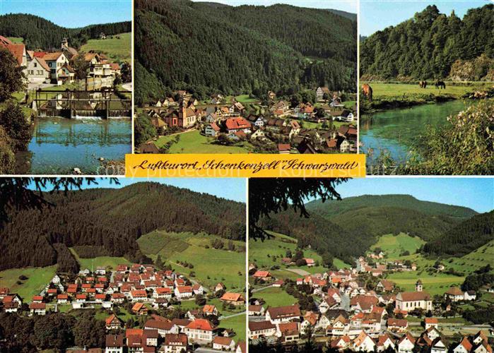 Schenkenzell Luftaufnahmen Luftkurort im Schwarzwald Partie an der Kinzig