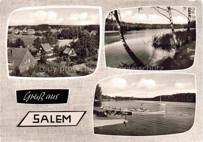 Salem Ratzeburg Panorama Partie am See Bootsanleger