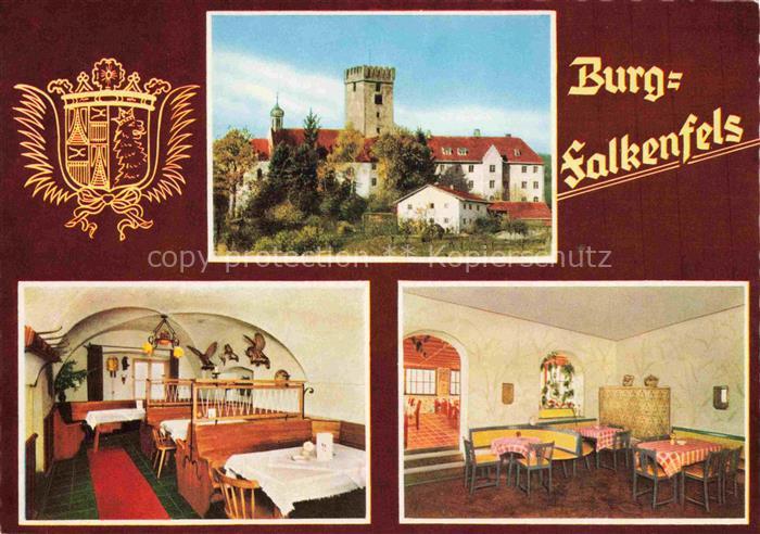 Burg Falkenfels Straubing-Bogen Bayern Hotel Gaststaette Restaurant Wappen