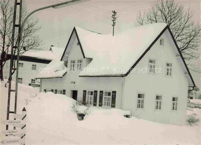 Bischofsgruen Gasthaus tiefverschneit