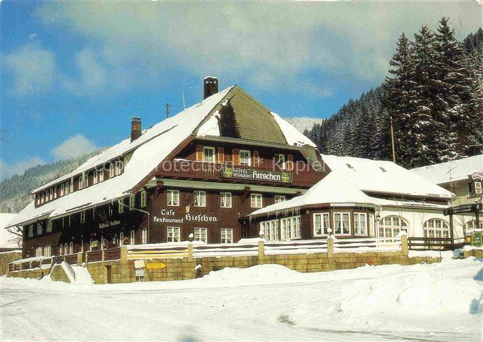 Menzenschwand Hotel Hrschen Café Restaurant Winter im Schwarzwald