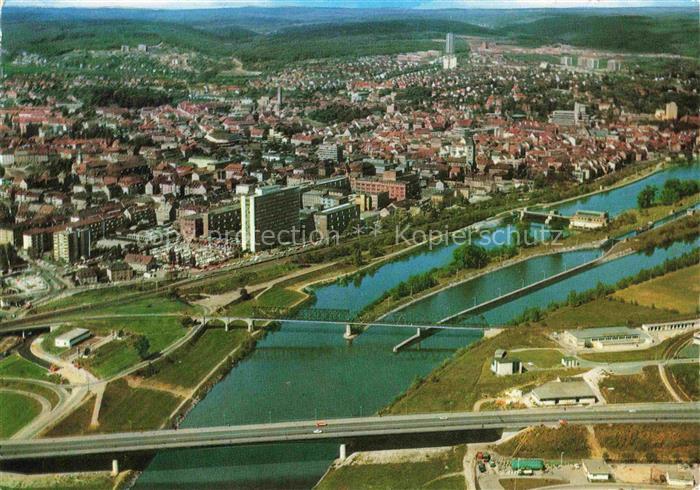 SCHWEINFURT Main Stadtpanorama Blick ueber den Main