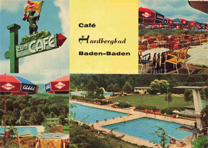 BADEN-BADEN BW Café Restaurant Hardbergbad Terrasse Freibad