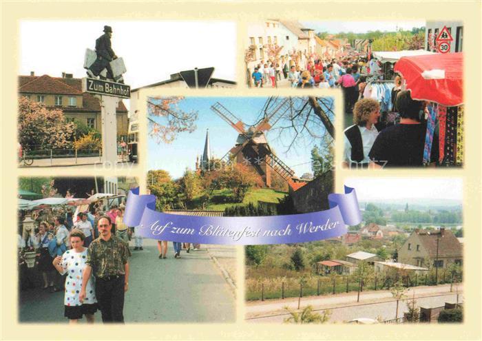 Werder Havel Traditionelles Bluetenfest Windmuehle Wegweiser