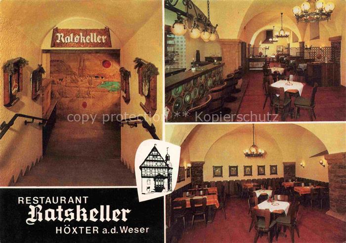 Hoexter Weser Restaurant Ratskeller Gastraeume