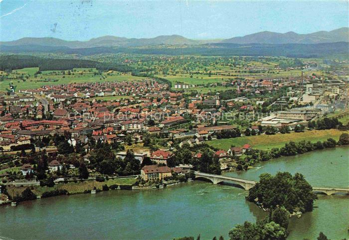 Rheinfelden Baden BW Panorama Blick ueber den Rhein
