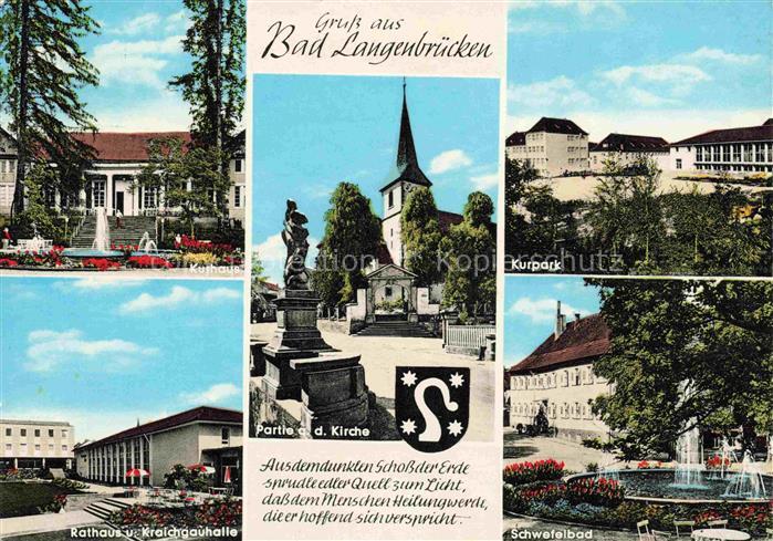 Bad Langenbruecken Bad Schoenborn Kurhaus Rathaus Kraichgauhalle Kirche Kurpark