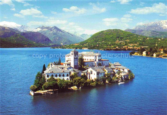 Isola San Giulio Orta San Giulio IT Panorama Lago d'Orta Alpi