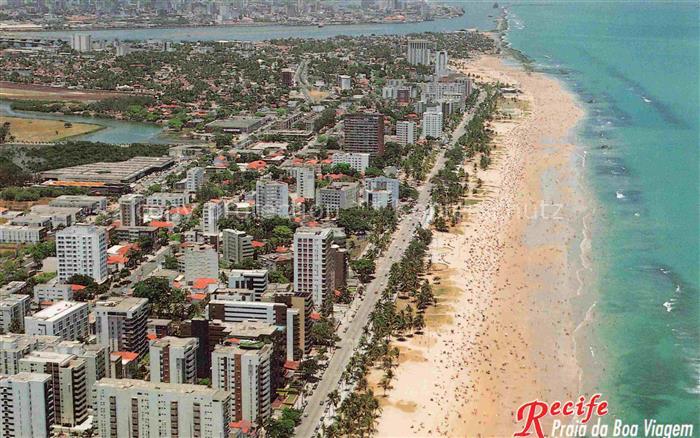 Recife Brazil Vista aérea da Praia da Boa Viagem