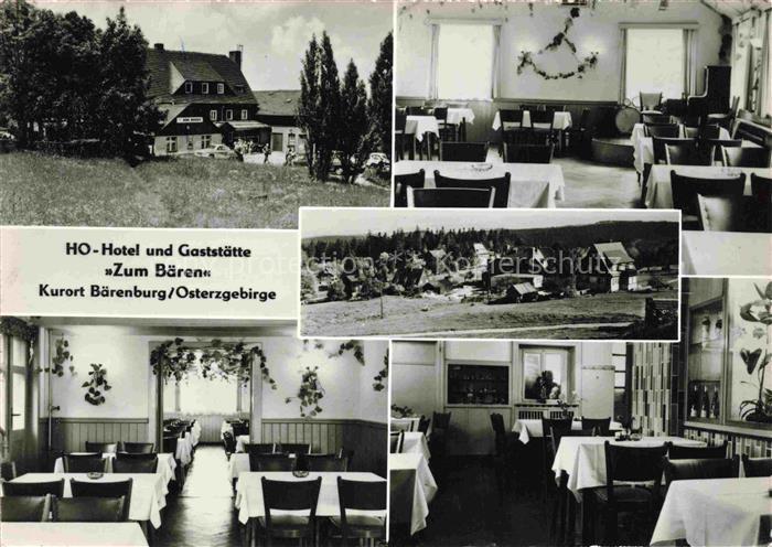 Baerenburg Sachsen HO-Hotel Gaststaette zum Baeren Restaurant Handabzug