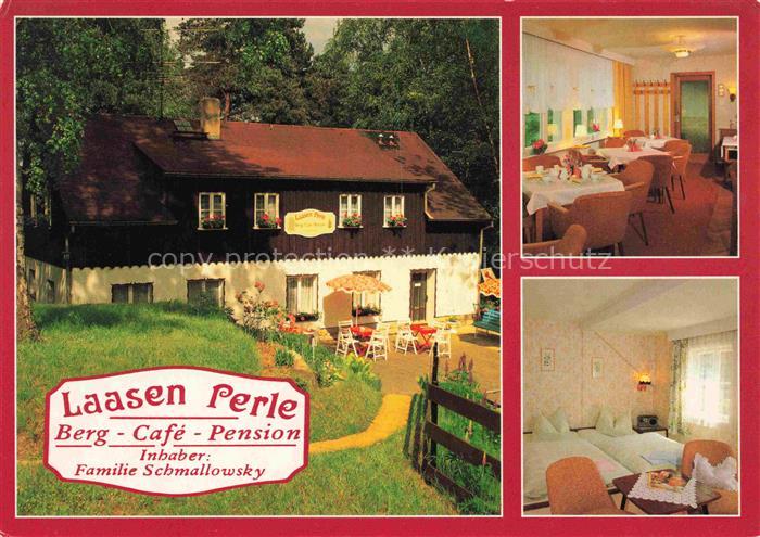 Rathen Saechsische Schweiz Berg-Café Pension Laasen Perle Gastraum Terrasse Frem