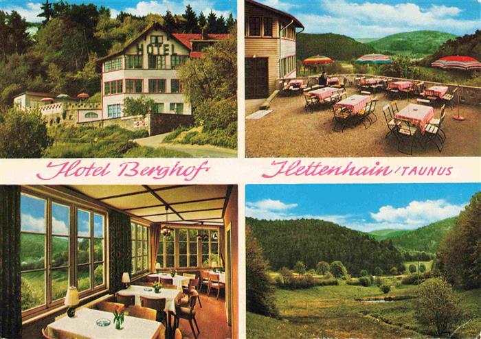 Hettenhain Hotel Café Berghof Restaurant Terrasse Landschaftspanorama