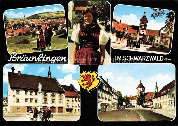 Braeunlingen Panorama Trachten Motive Ortszentrum