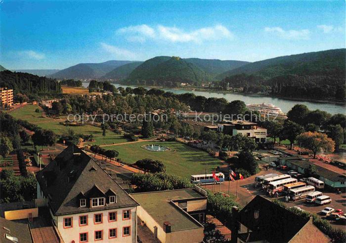 Bad Hoenningen Panorama Blick auf Burg Rheineck