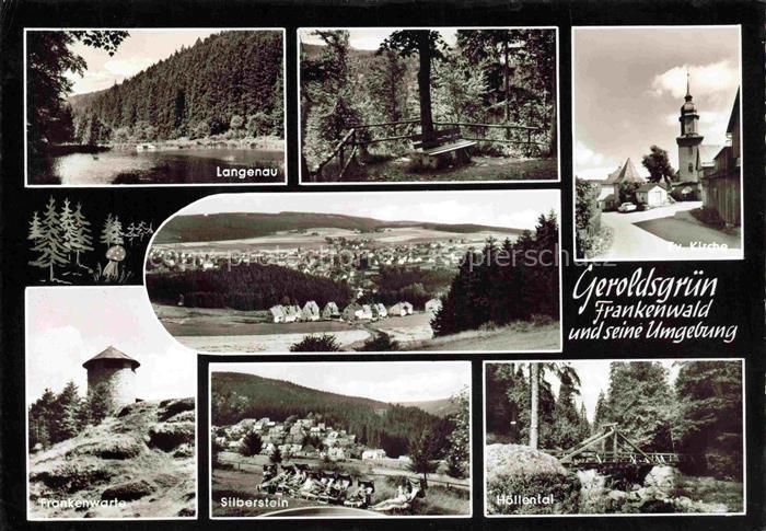 Geroldsgruen Bayern und Umgebung Landschafspanorama Frankenwald Waldsee Frankenw