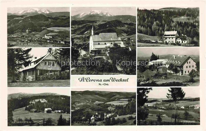 St Corona Wechsel Niederoesterreich AT Panorama Kirche Herrgottschnitzerhuette U