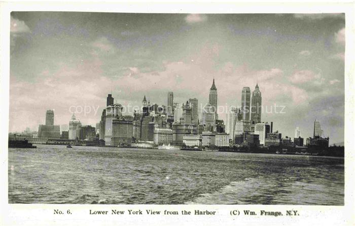 NEW YORK City USA Lower New York View from the Harbor