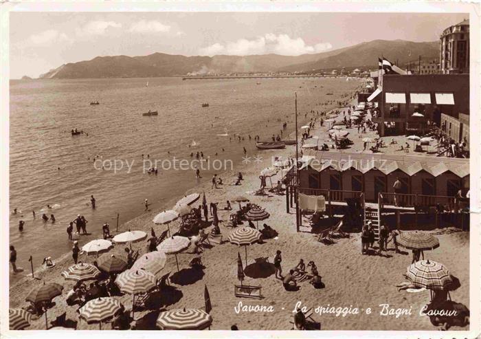 SAVONA Liguria IT La spiaggia e Bagni Cavour
