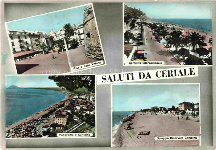 CERIALE Liguria IT Piazza della Vittoria Camping Internazionale Panorama e Campi