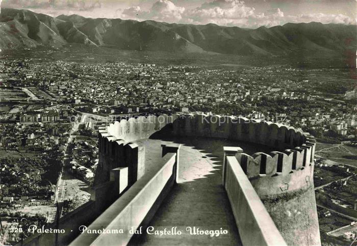 PALERMO  Sicilia IT Panorama dal Castello Utoeggio Fliegeraufnahme