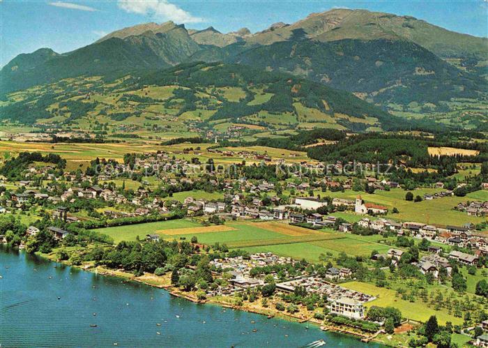 Seeboden Millstaettersee Kaernten AT Fliegeraufnahme