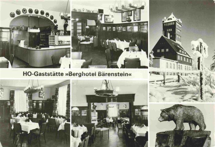 Baerenstein Annaberg-Buchholz HO Gaststaette Berghotl Baerenstein Gastraeume The