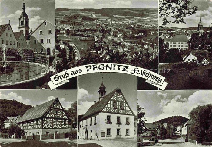 Pegnitz Kirche Panorama Fachwerkhaeuser