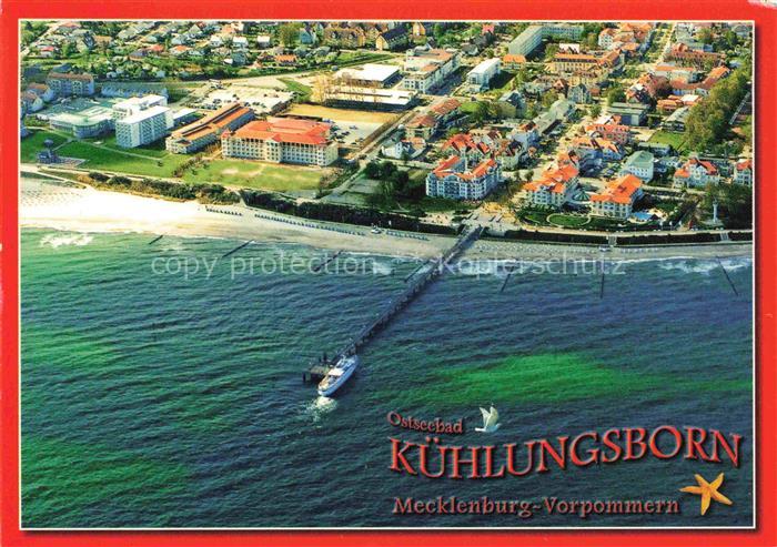 KueHLUNGSBORN Ostseebad Fliegeraufnahme mit Seebruecke