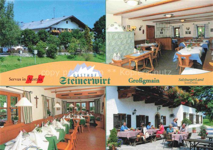 Grossgmain Gasthof Steinerwirt Gastraeume Terrasse