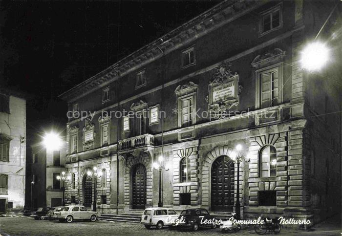 Cagli Pesaro Marche IT Teatro Communale Notturno