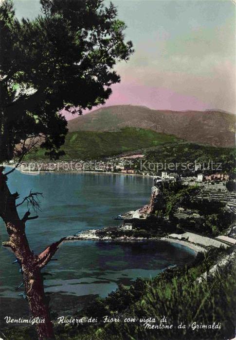 VENTIMIGLIA Vintimille Liguria IT Riviera dei Fiori con vista di Mentone da Grim