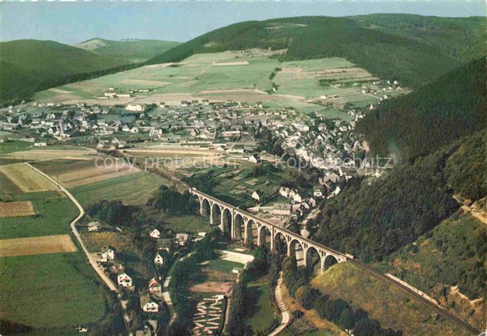 Willingen Sauerland Fliegeraufnahme mit Viadukt