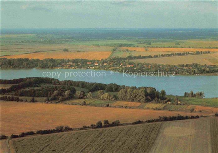Karwe Neuruppin Brandenburg Ruppiner Landschaft mit Ruppiner See Fliegeraufnahme