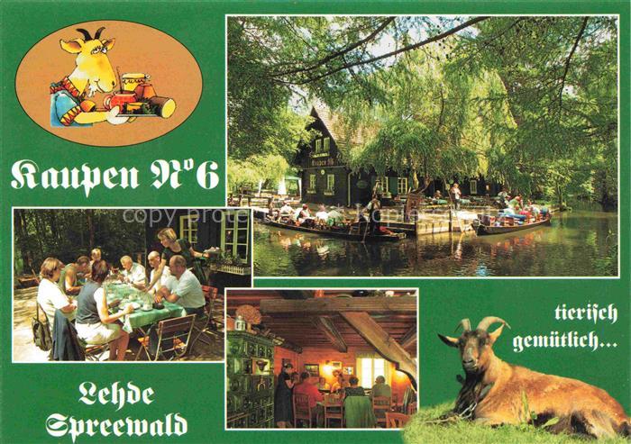 Lehde Luebbenau Spreewald Gasthaus Kaupen No 6 Gastraum Spreepartie