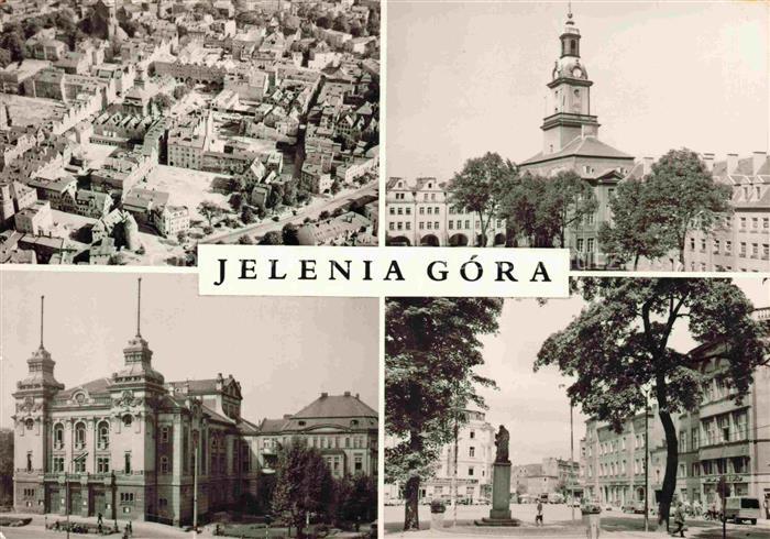 JELENIA GORA Hirschberg Schlesien PL Widok ogolny Ratusz w Rynku Teatr Plac Bole
