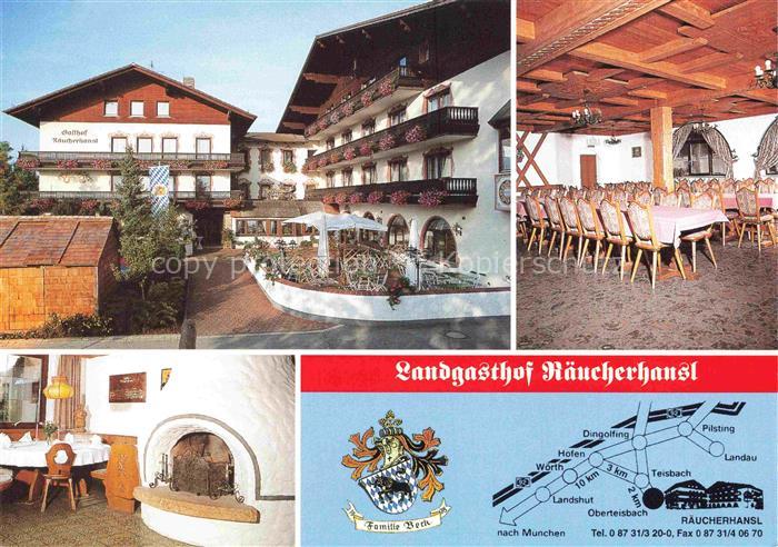 Oberteisbach Landgasthof Pension Raeucherhansl Speisesaal Kaminzimmer