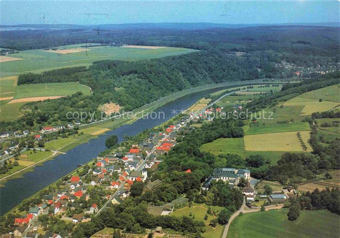 Herstelle Weser Fliegeraufnahme